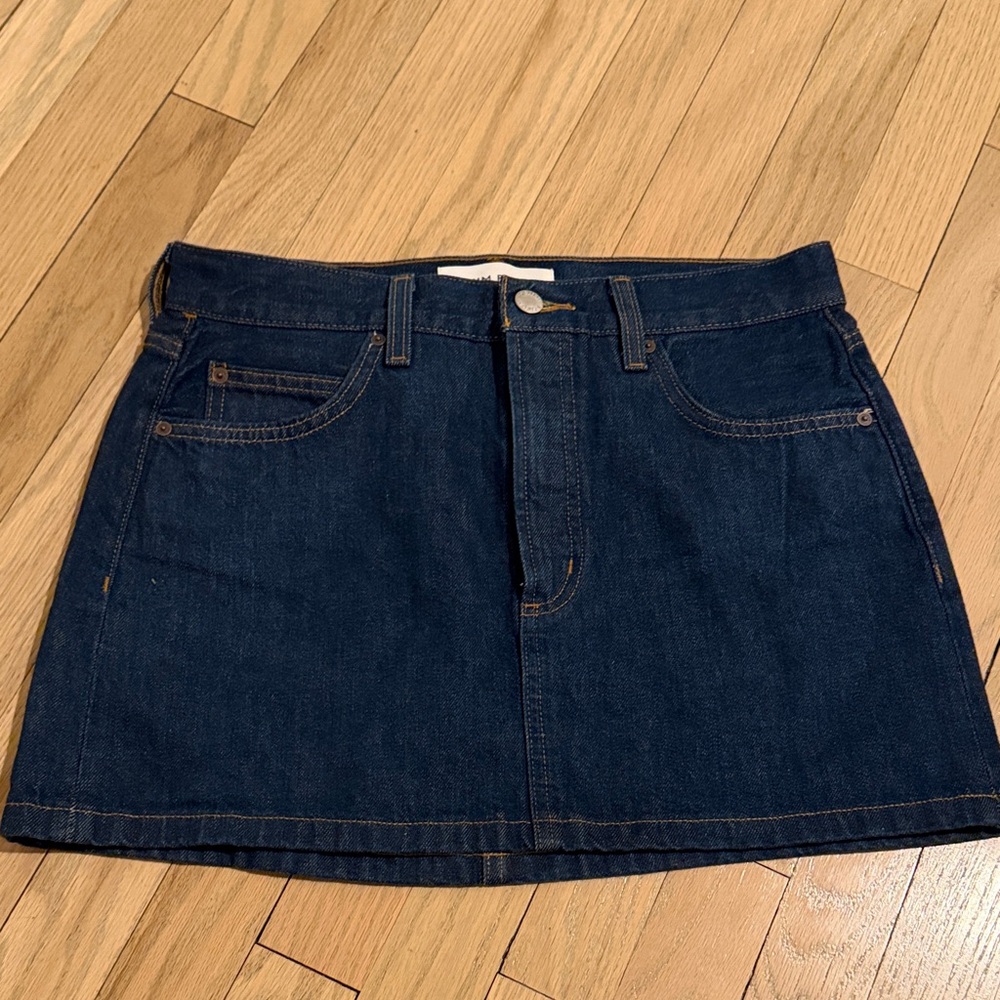 Denim Forum Dark Blue Denim Mini Skirt